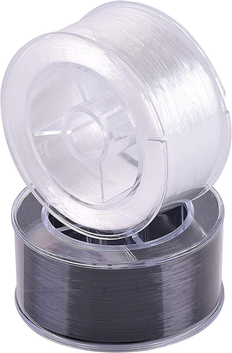 KONMAY 2 Rolls 0.8mm Flat Stretchy Bracelet Strings with Organizing Case, 180 Yards Black and White Crystal Elastic Thread Cord for Jewelry Bracelets Making and Beading - Image 2